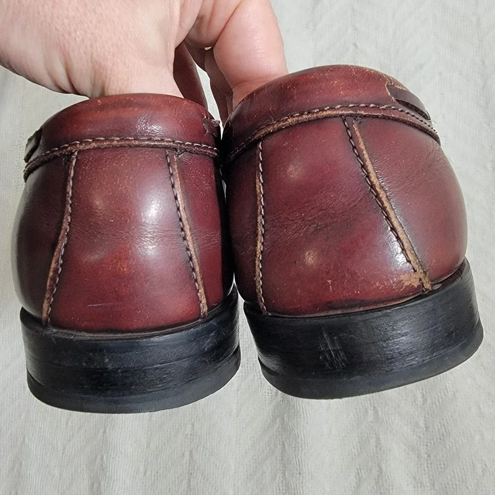 G.H. Bass‎ & Co Weejuns Layton Tassel Loafers Kiltie Burgundy Sz 10.5 E Made USA